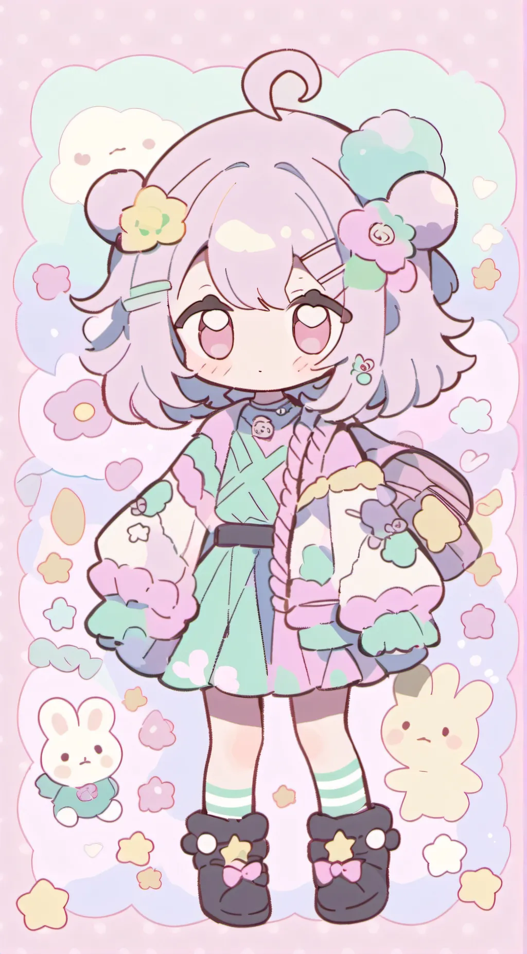 ai character: Nice chibi karen background
