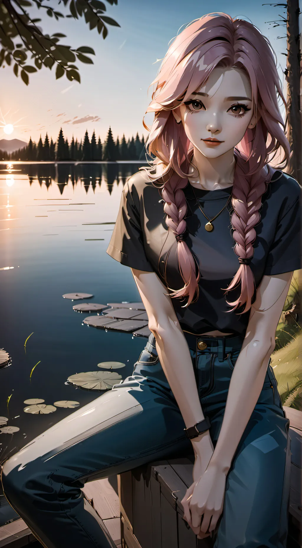 ai character: Lana  background