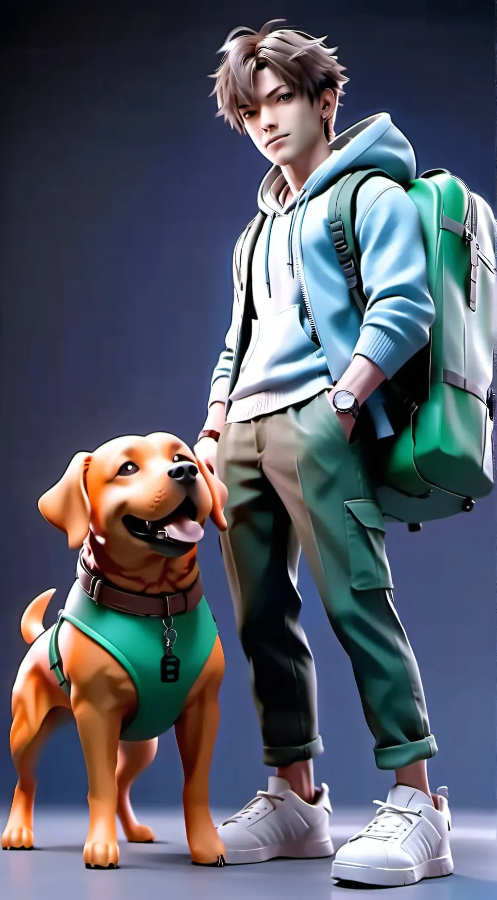 ai character: fin background