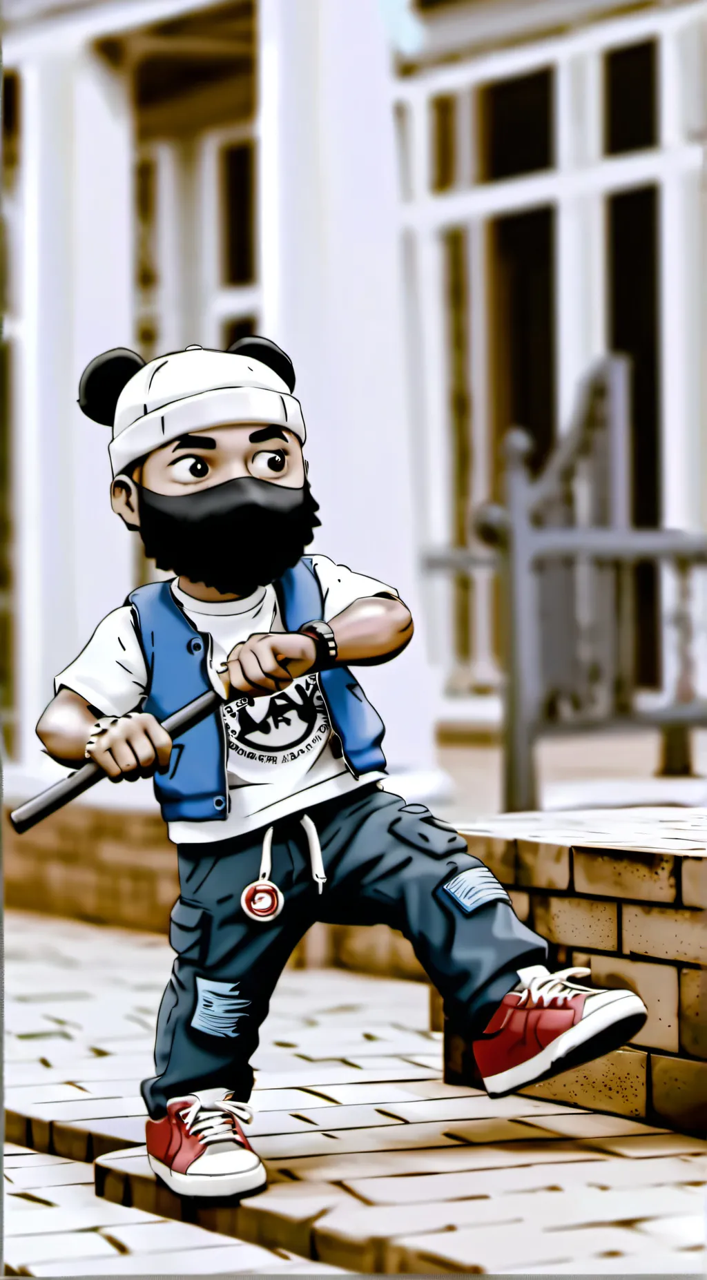 ai character: Random Rapper background