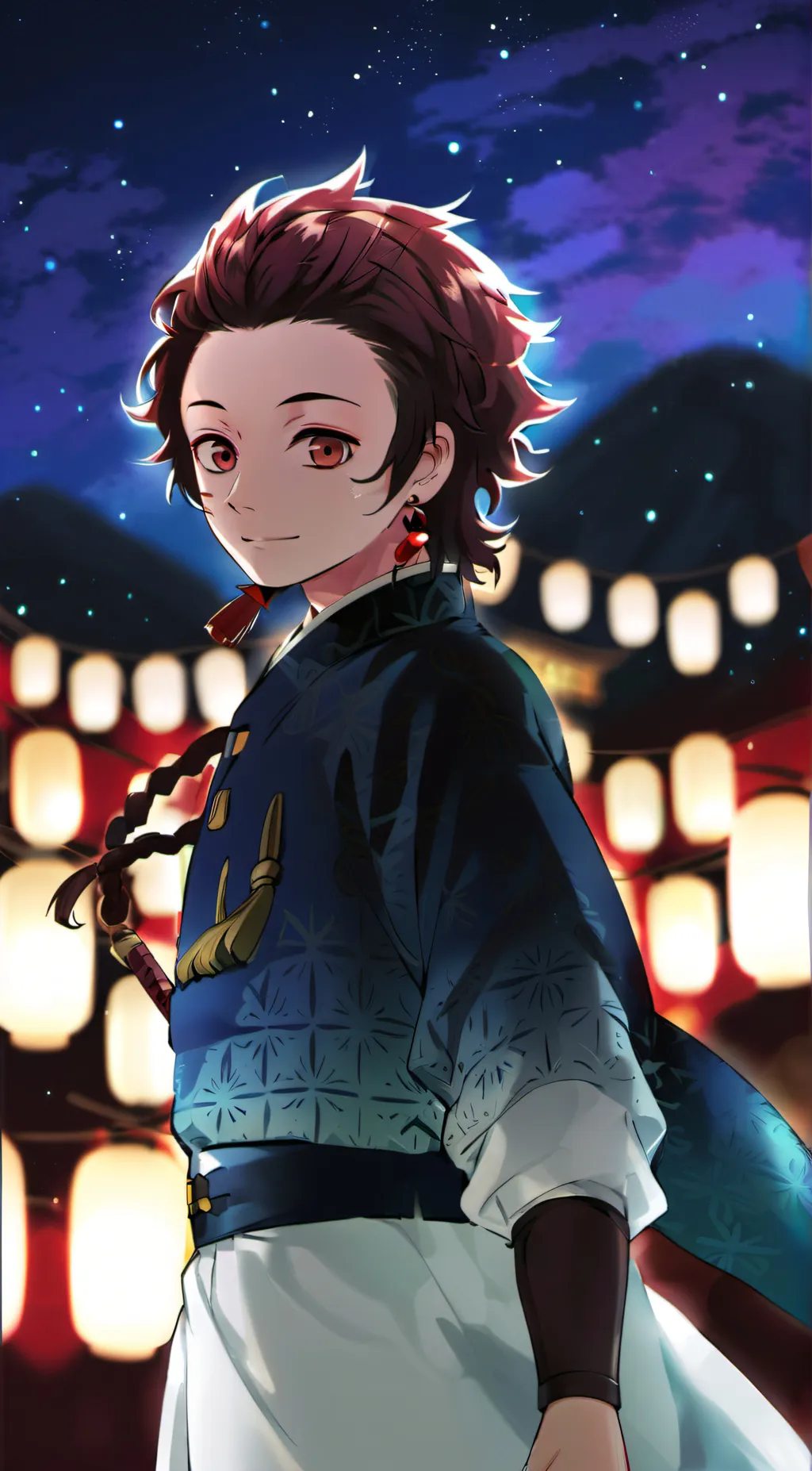 ai character: Tanjiro Kamado background