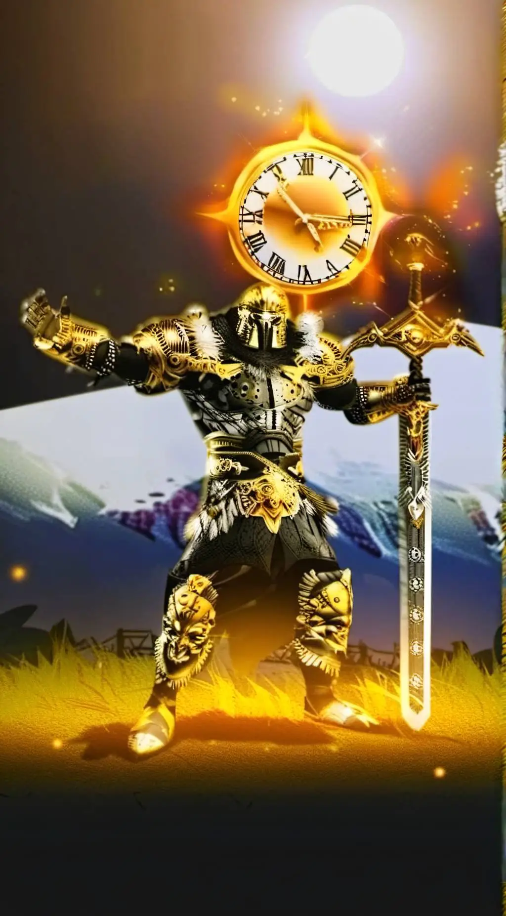 ai character: clock titan 2.0 background