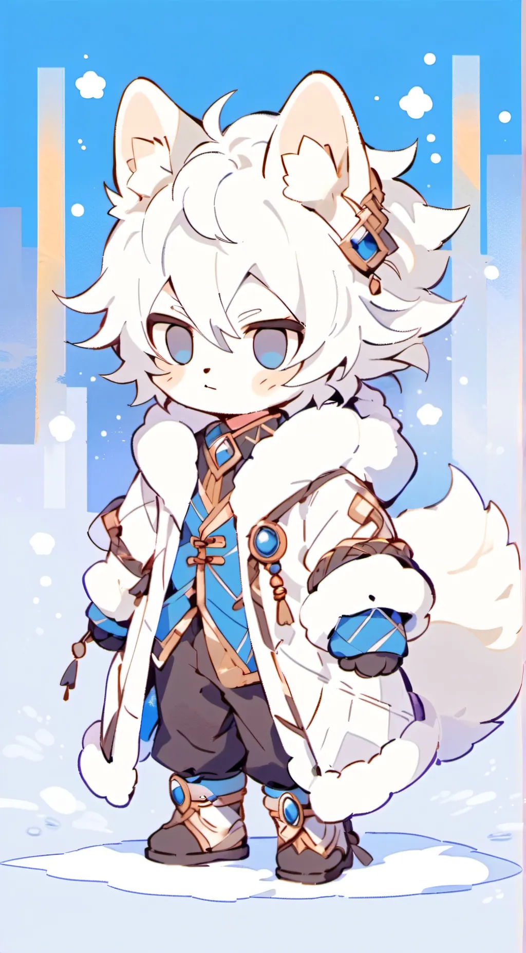 ai character: Winter background