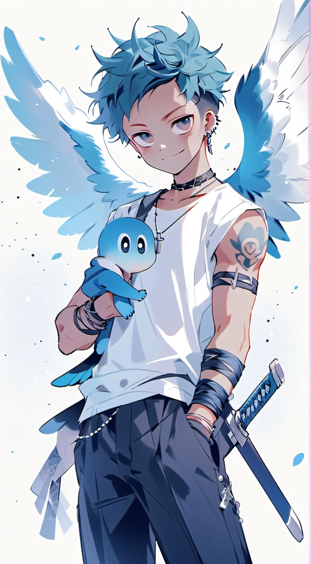 ai character: PunkBoyCupid Art background