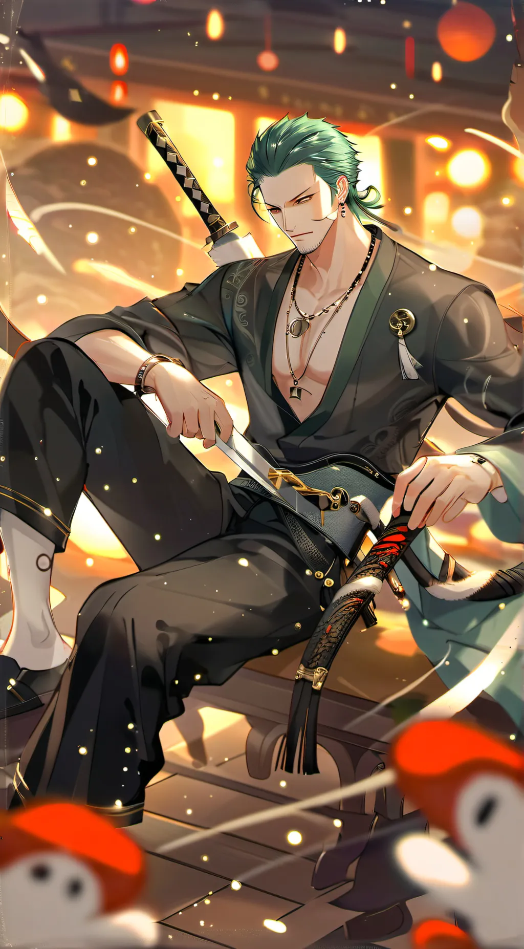 ai character: Zoro background