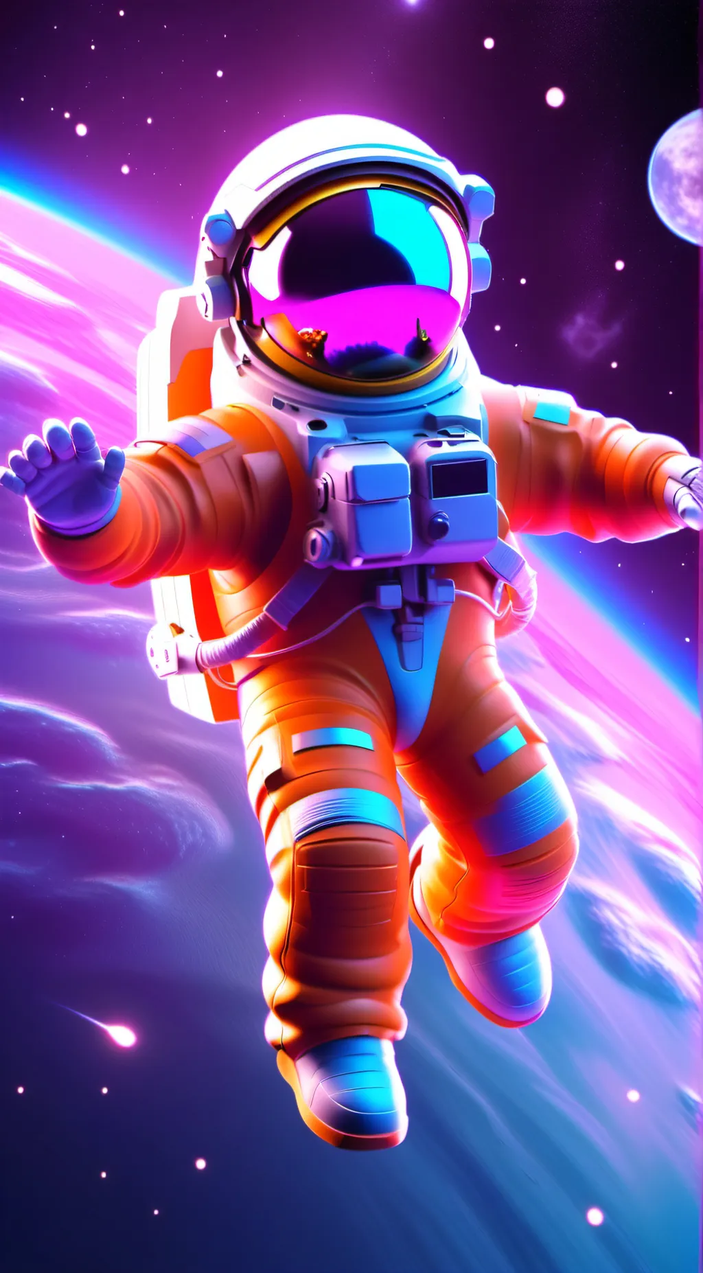 ai character: Orange Crewmate background