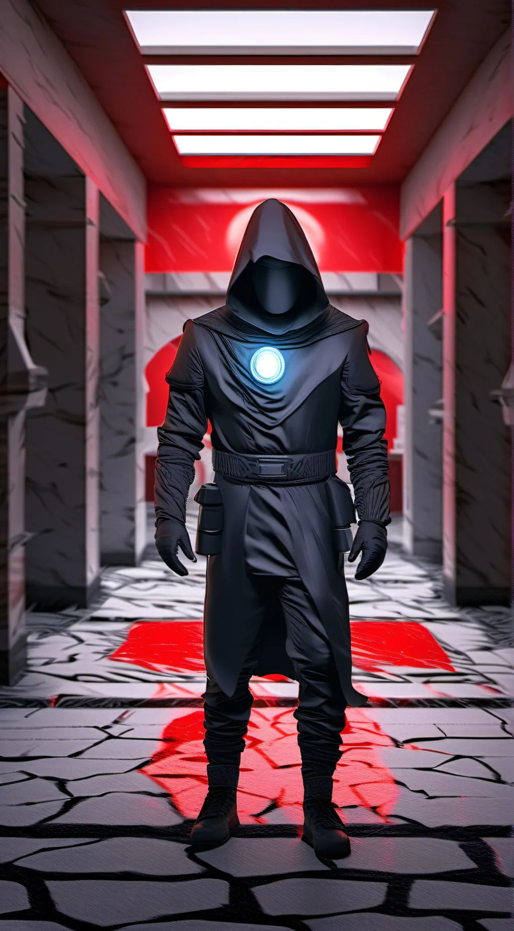 ai character: black impostor  background