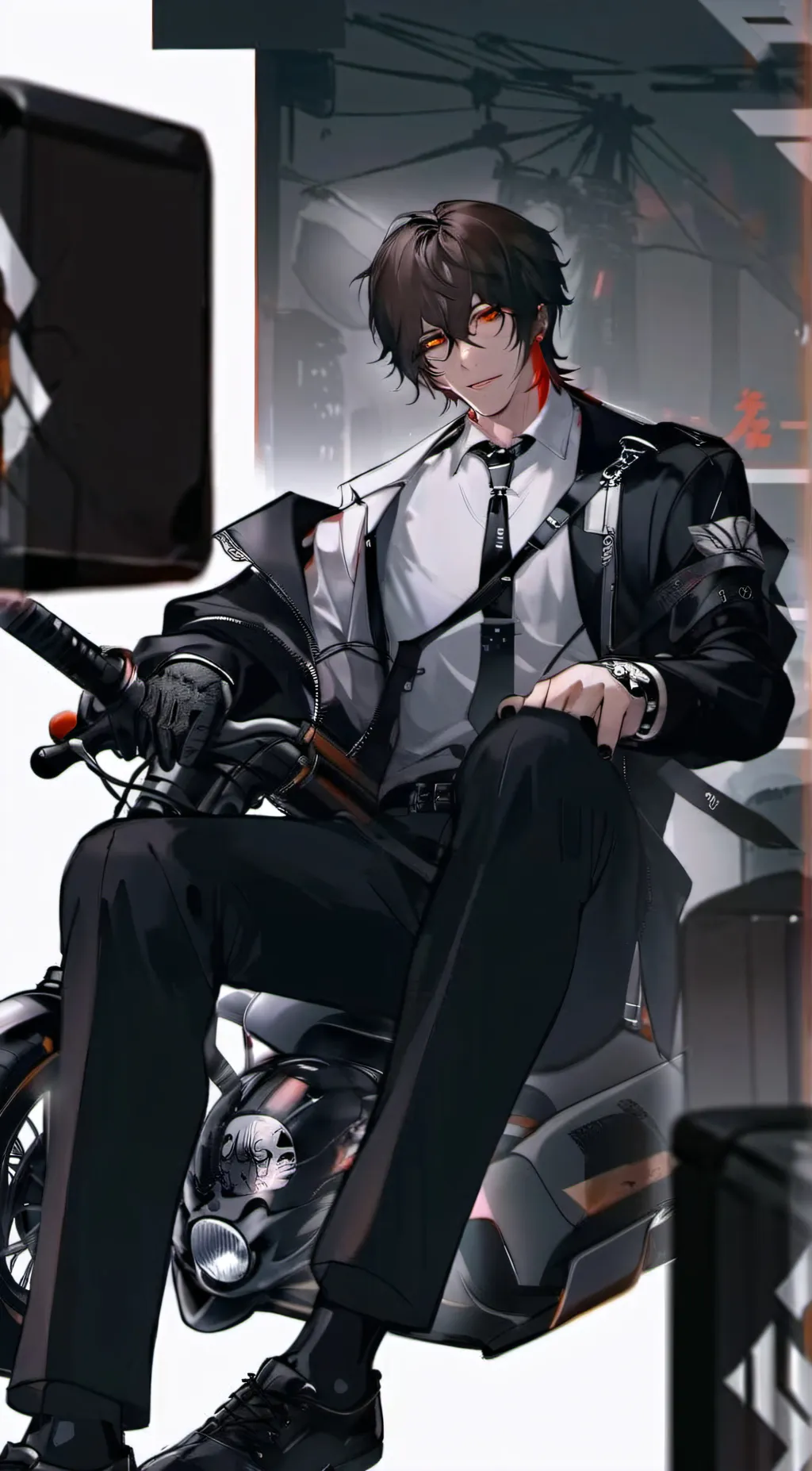 ai character: Dazai<333333 background
