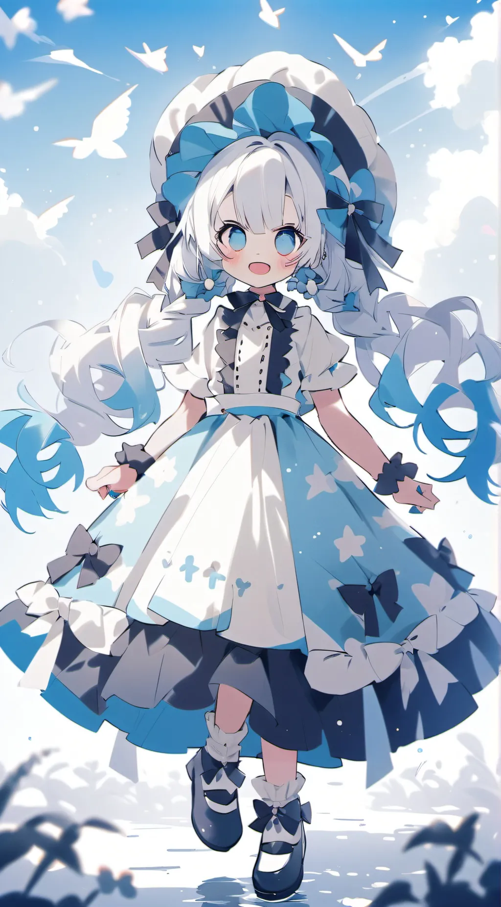 ai character: smiling citters background