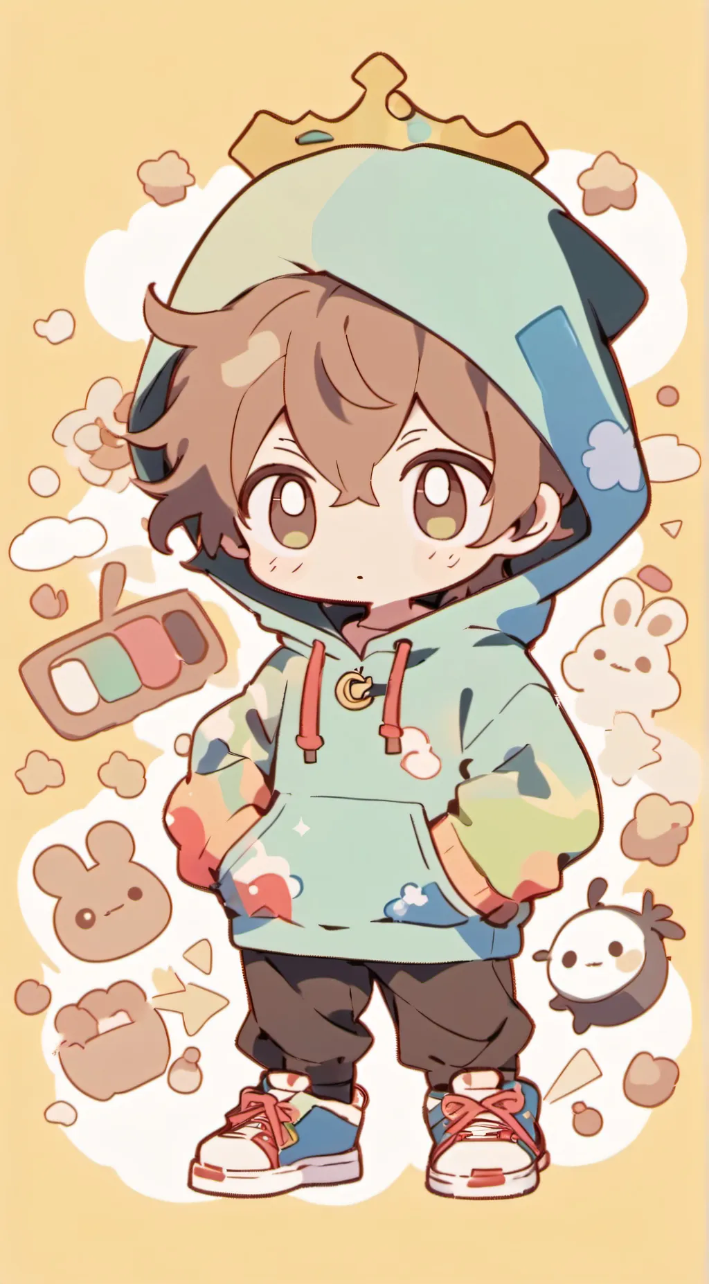 ai character: coconuts background