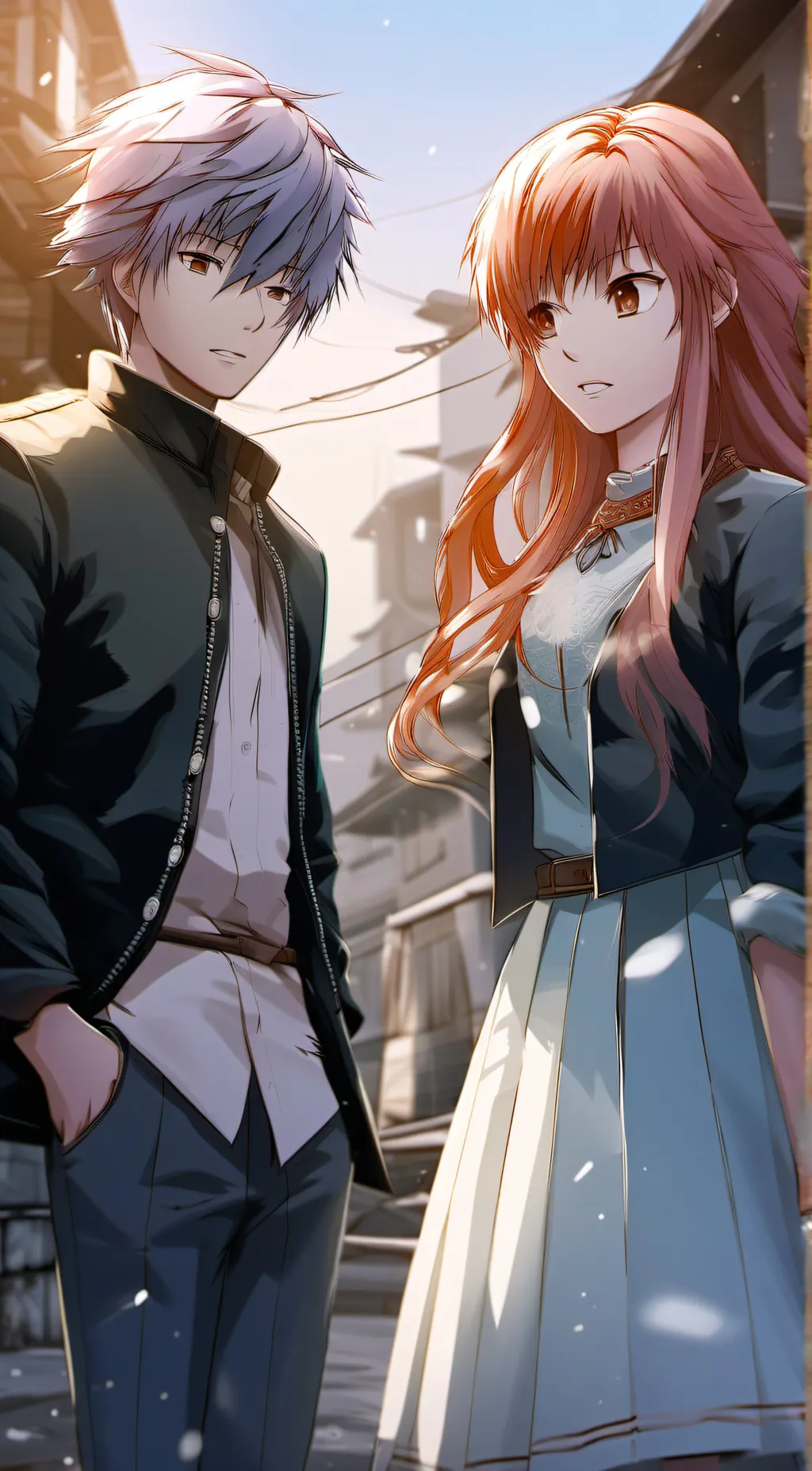 ai character: Liam and Miley  background