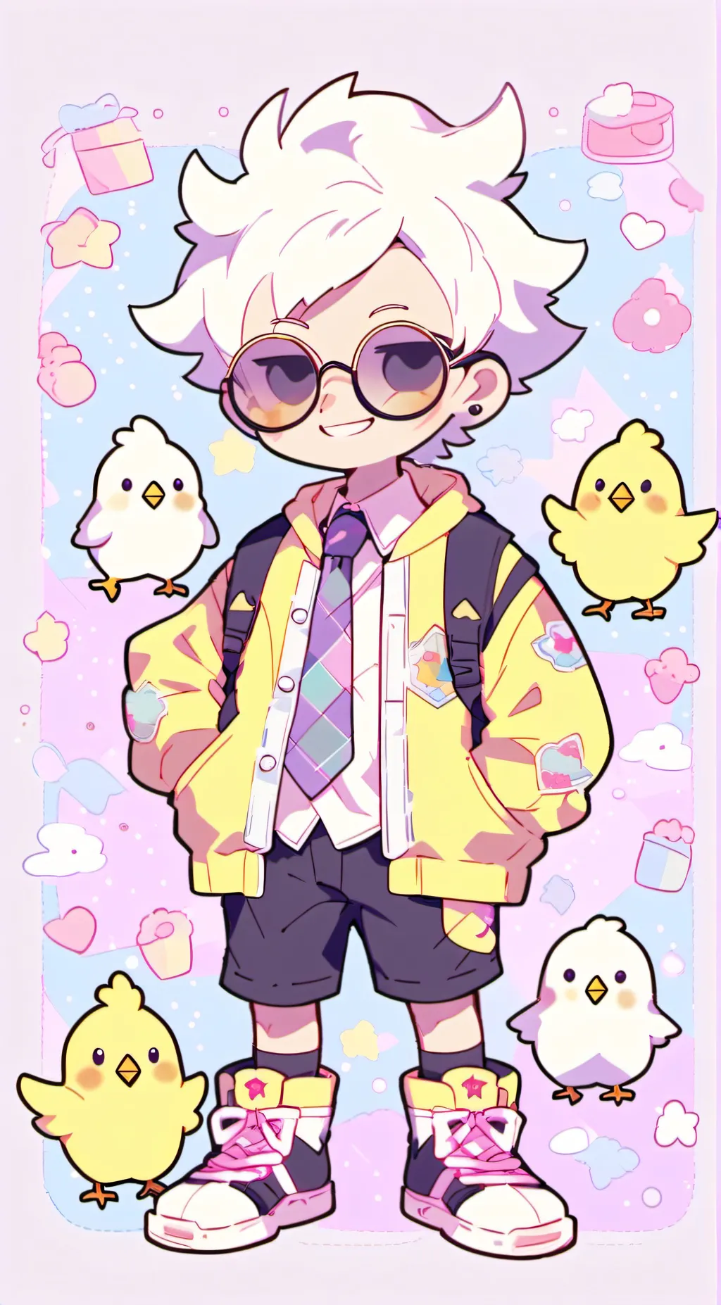 ai character: kickin' chicken background
