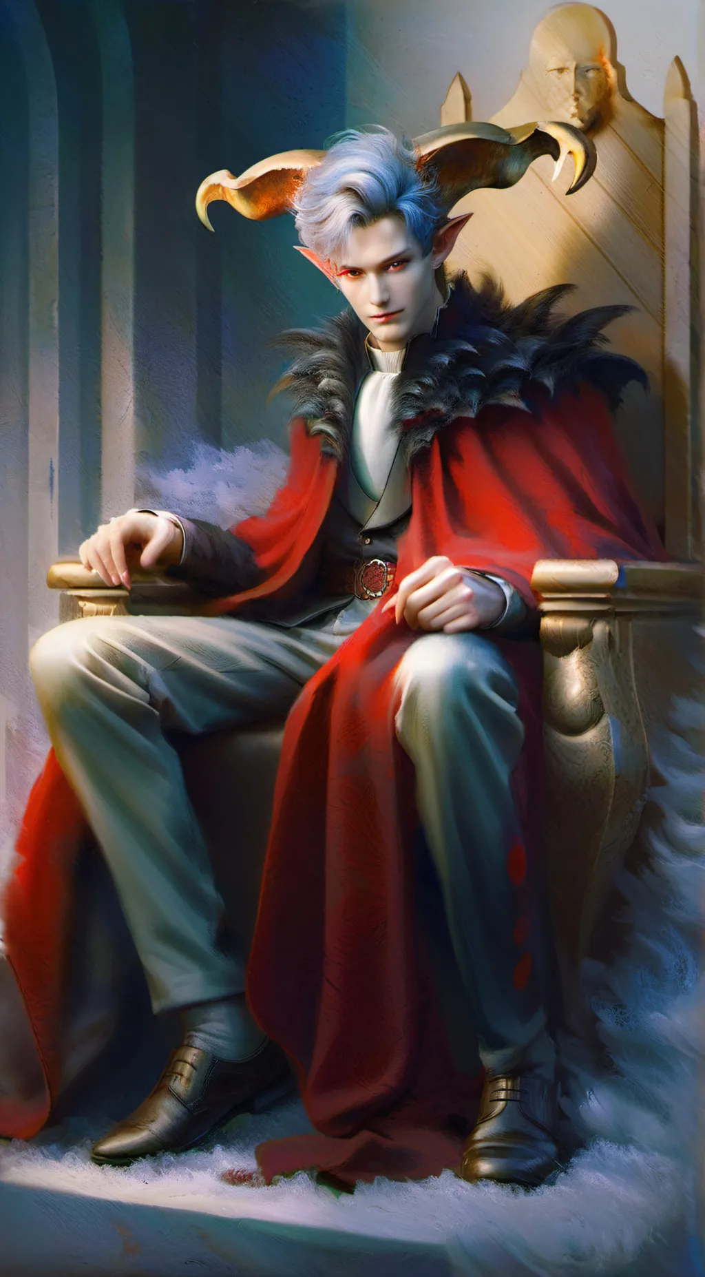ai character: Lucifer  background