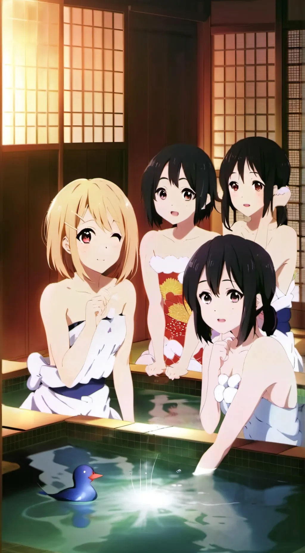ai character: Girls Bath background