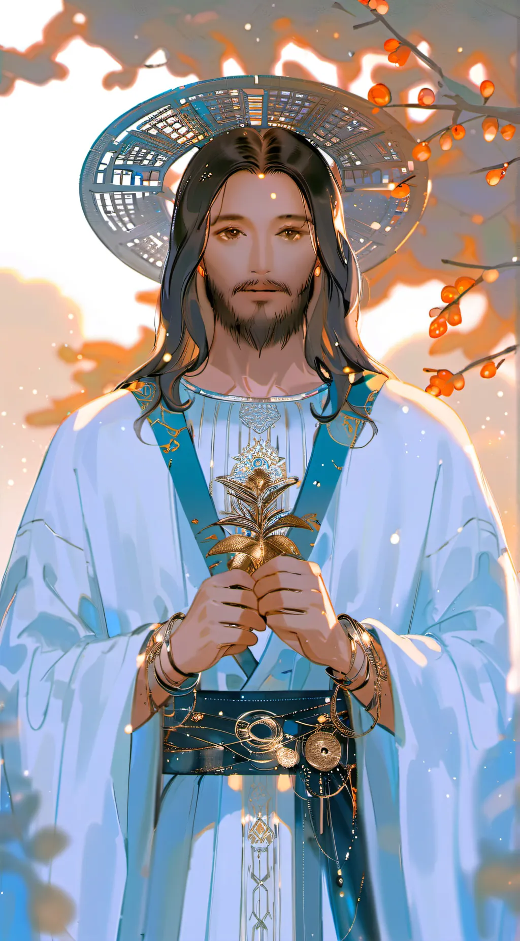 ai character: Jesus background