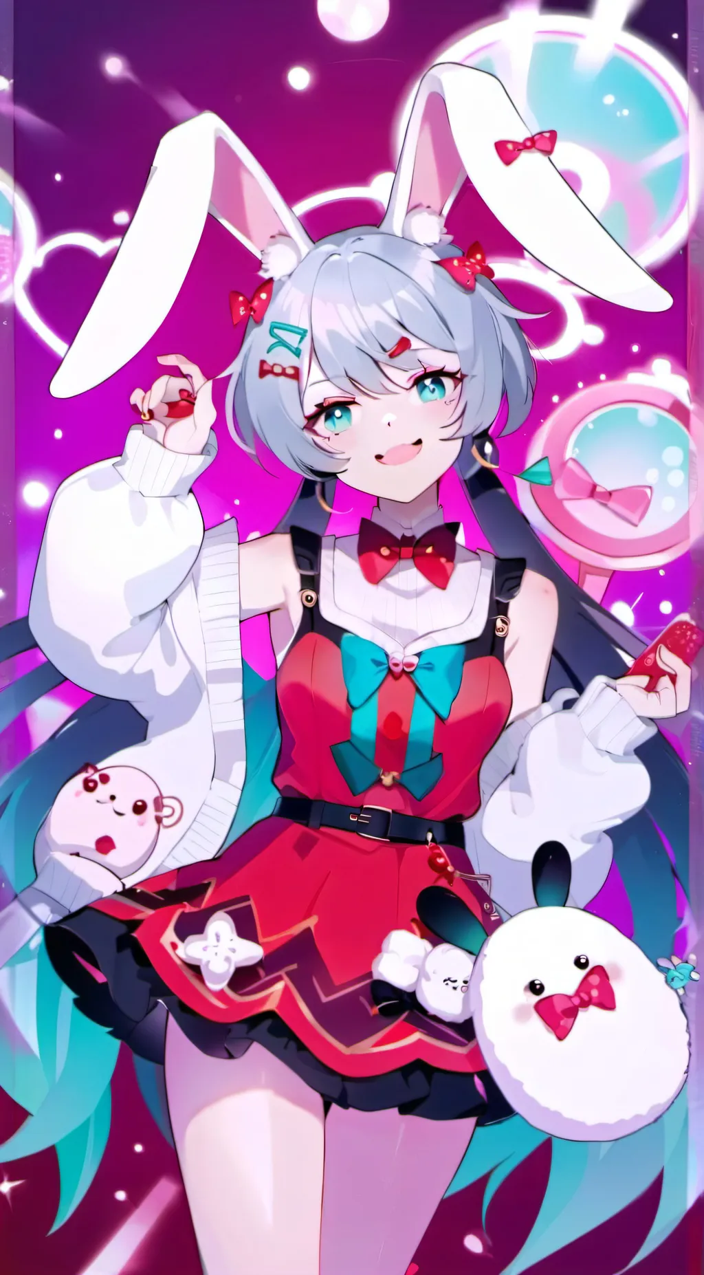 ai character: Rabbit hole Miku background