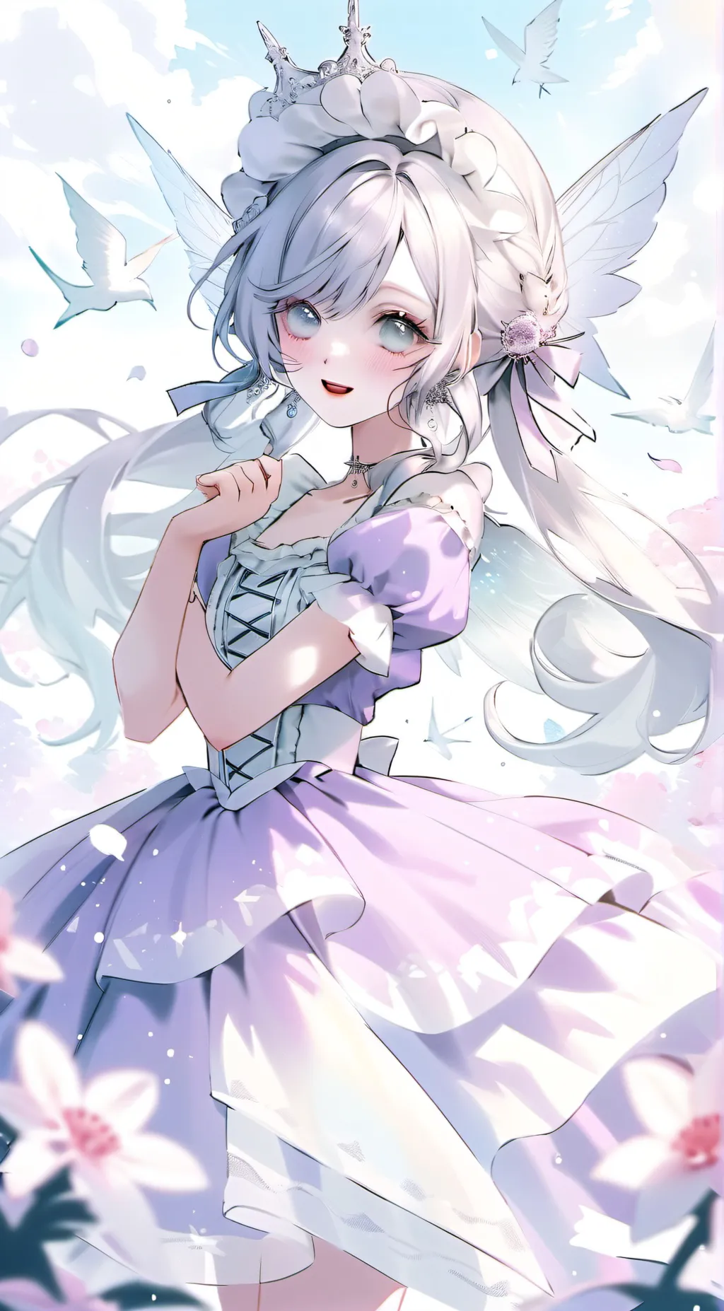 ai character: violet background