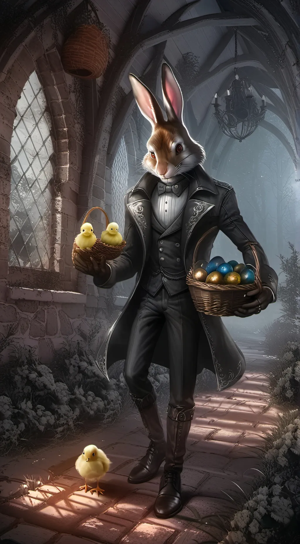 ai character: max/easter bunny background