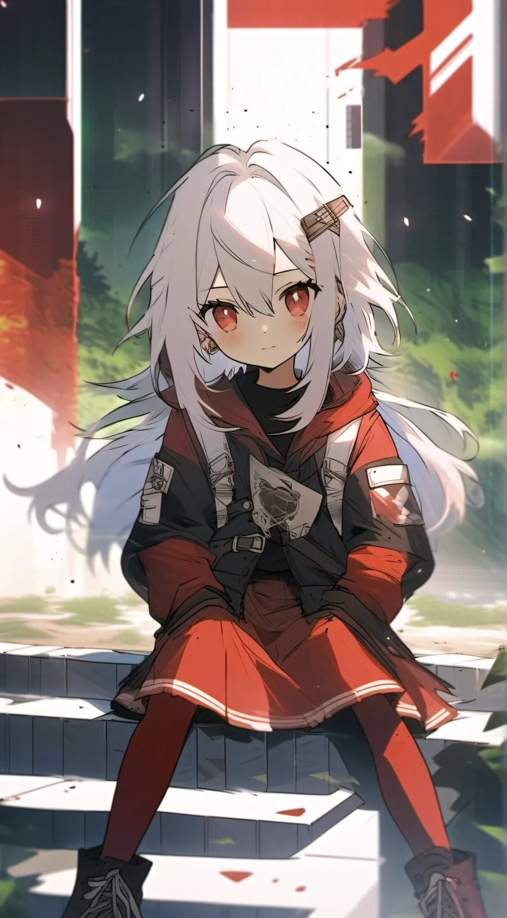 ai character: dark red survive background