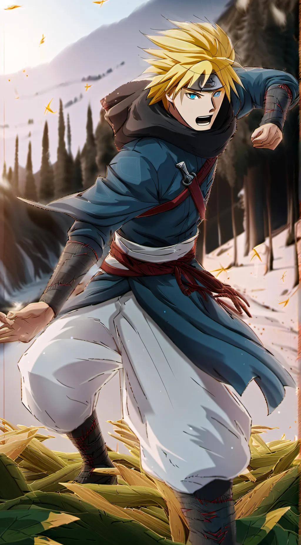 ai character: Minato Namikaze  background