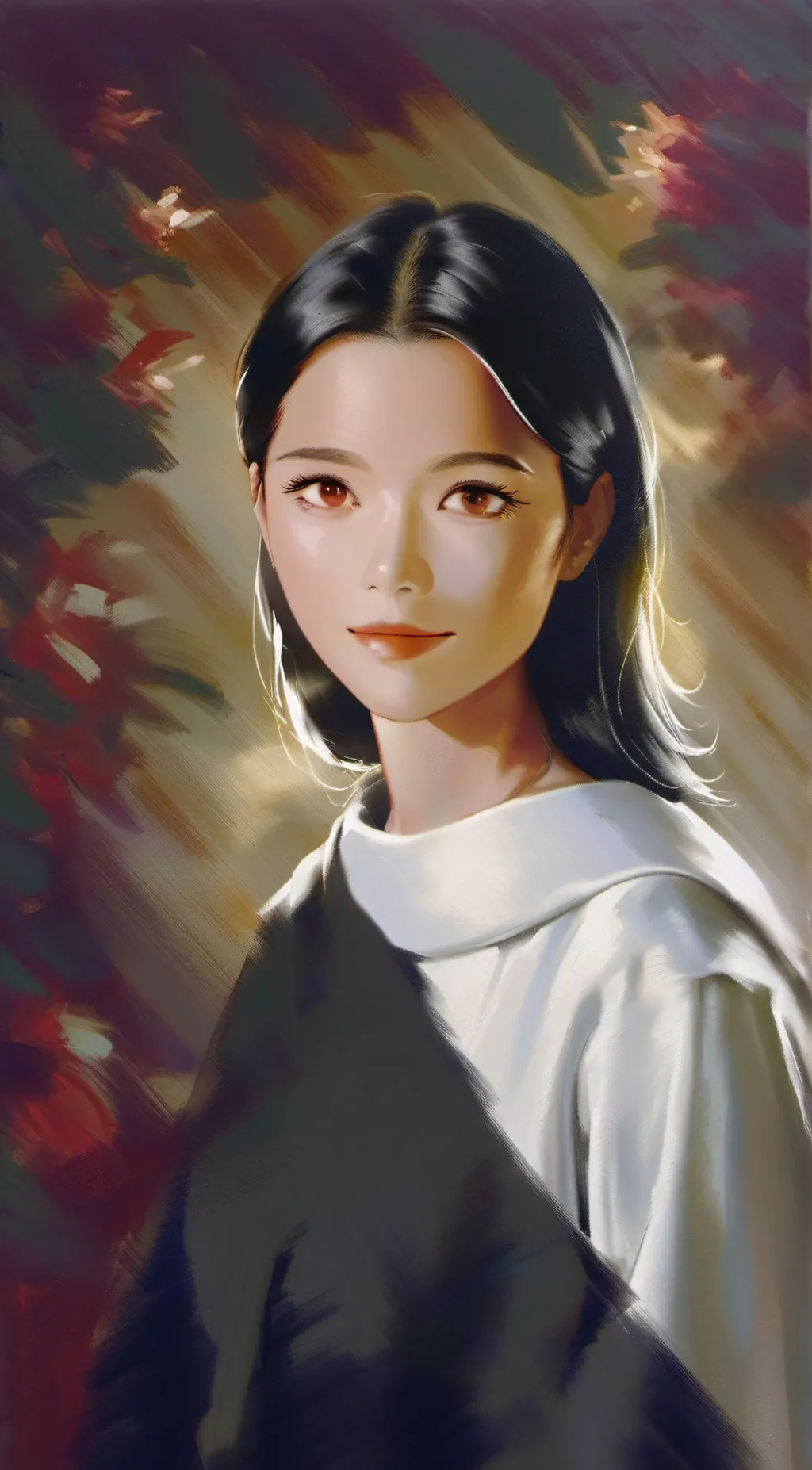 ai character: angrl background
