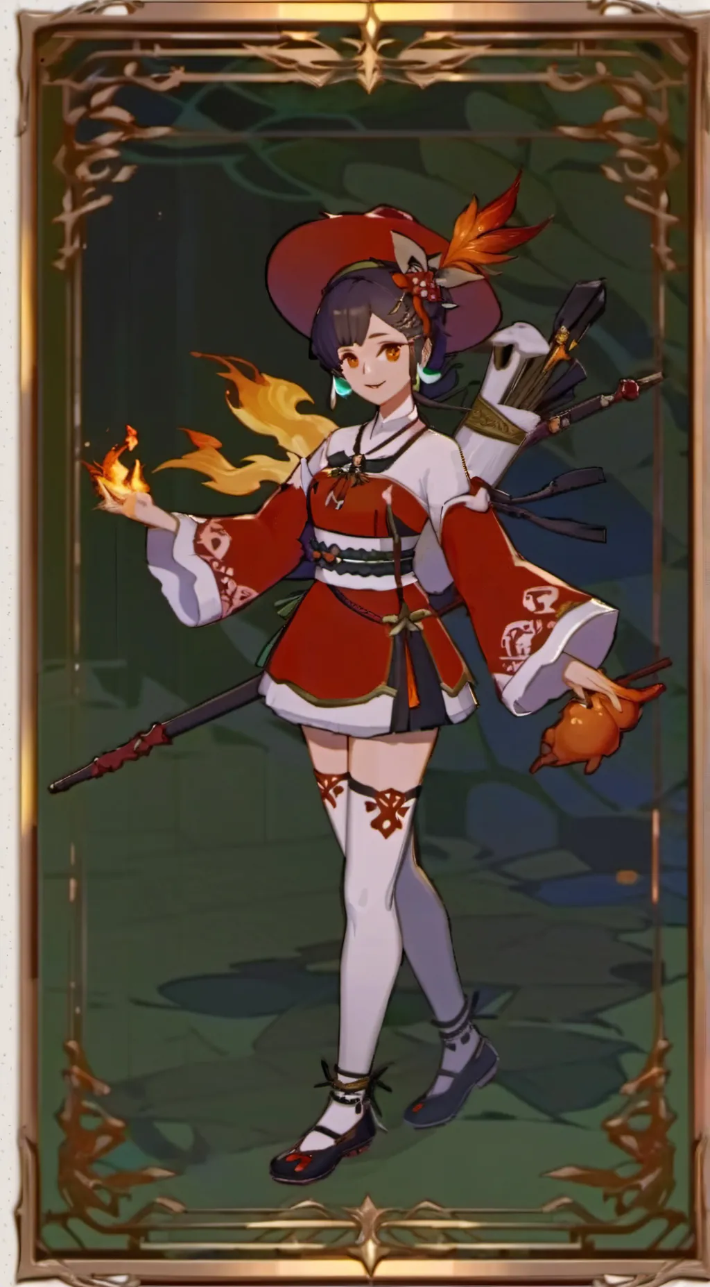 ai character: amber background