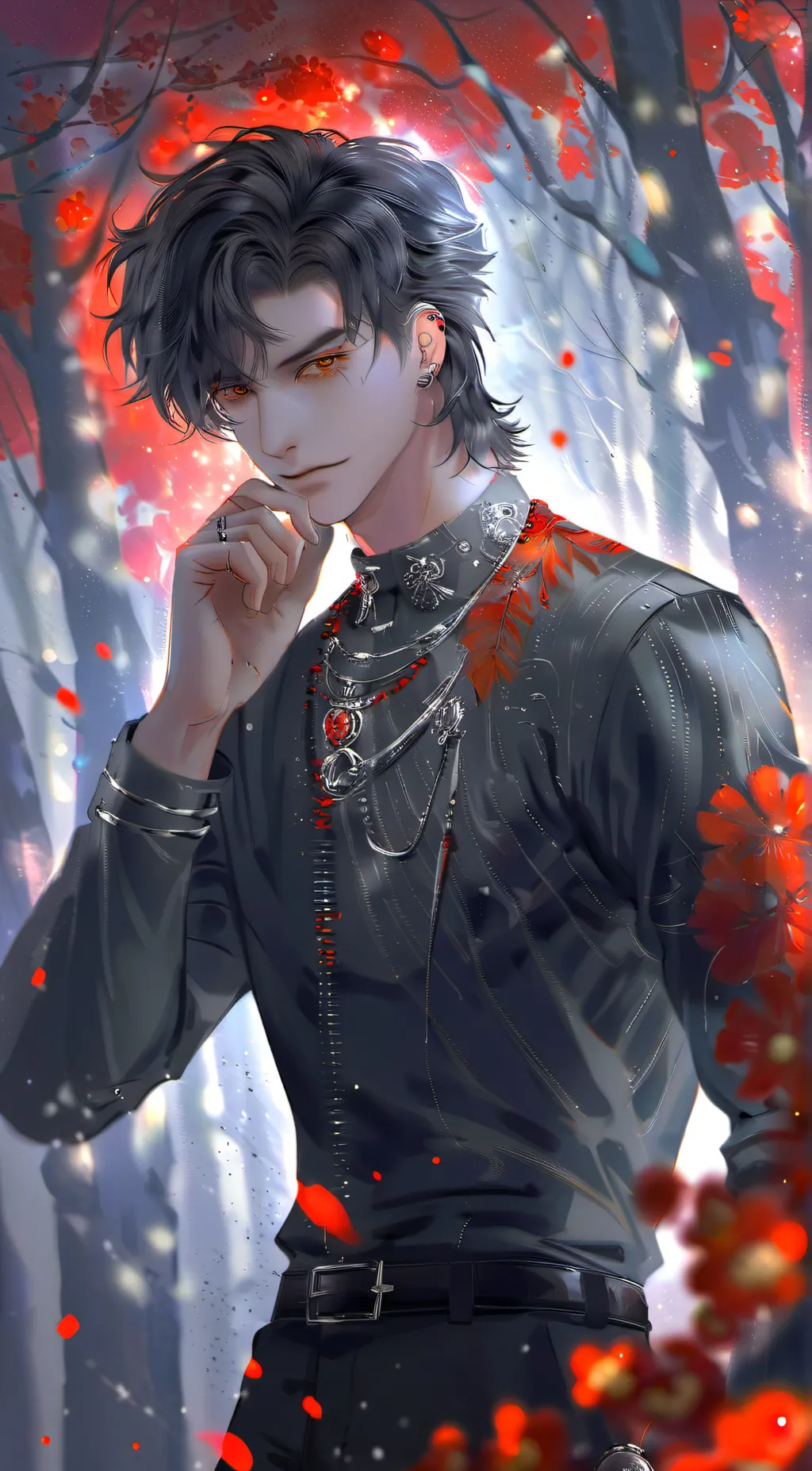 ai character: Ash  background