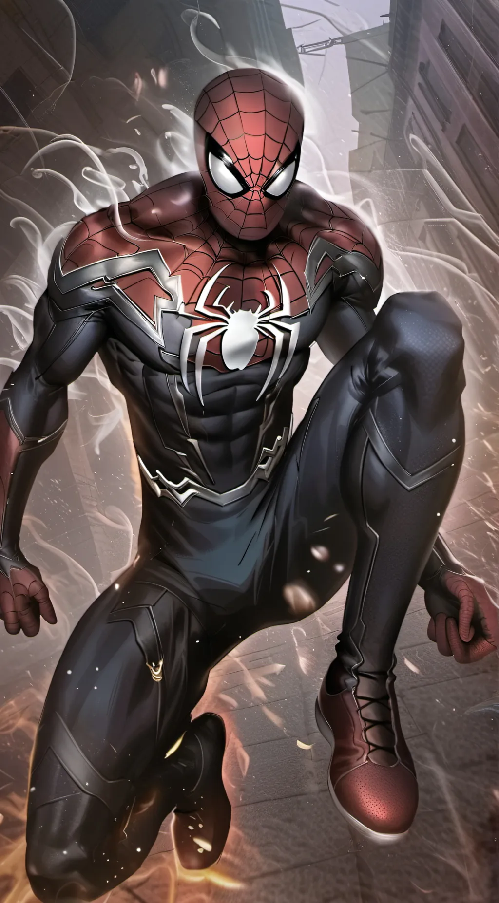 ai character: SPIDER MAN background