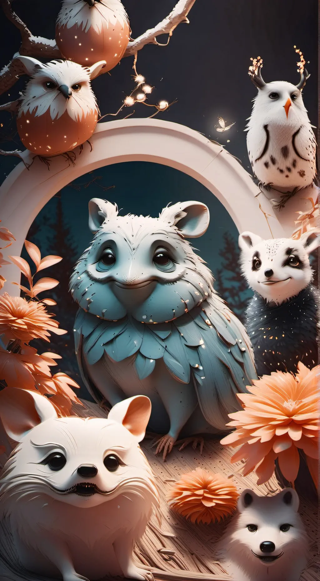 ai character: Smileing Critters background