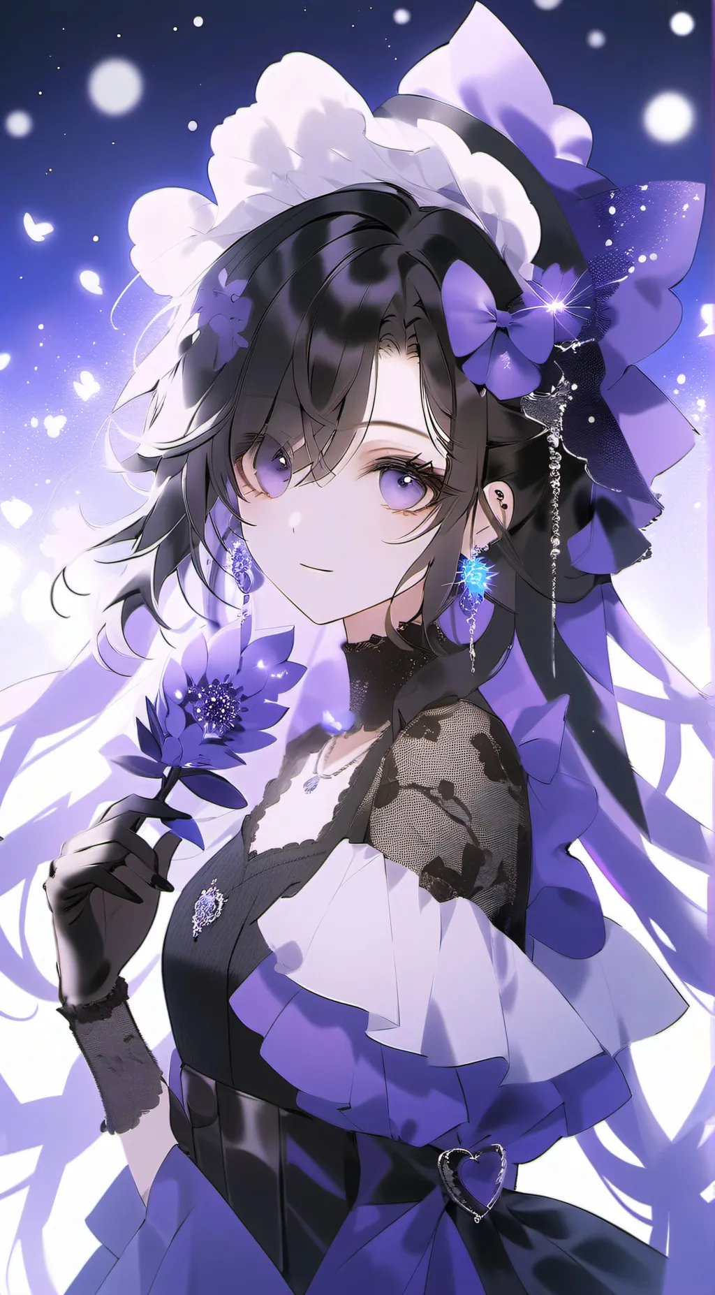 ai character: lavender background