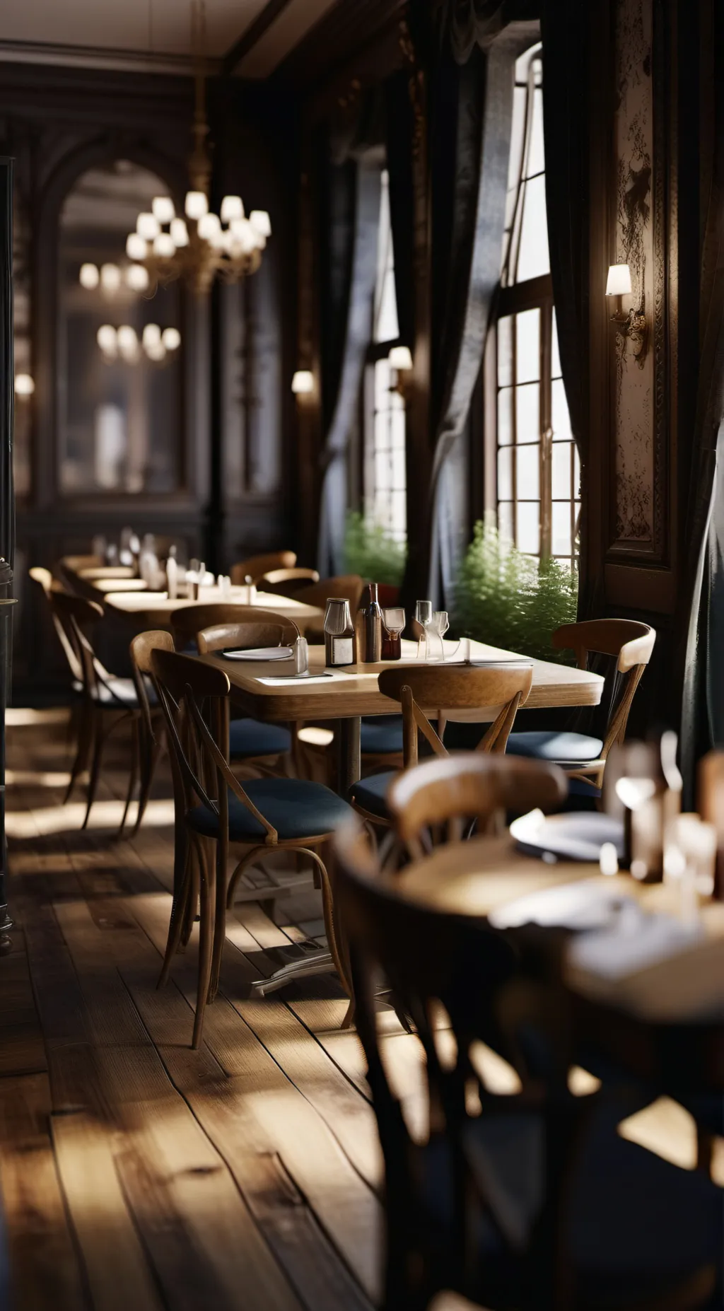 ai character: The Musain Café background