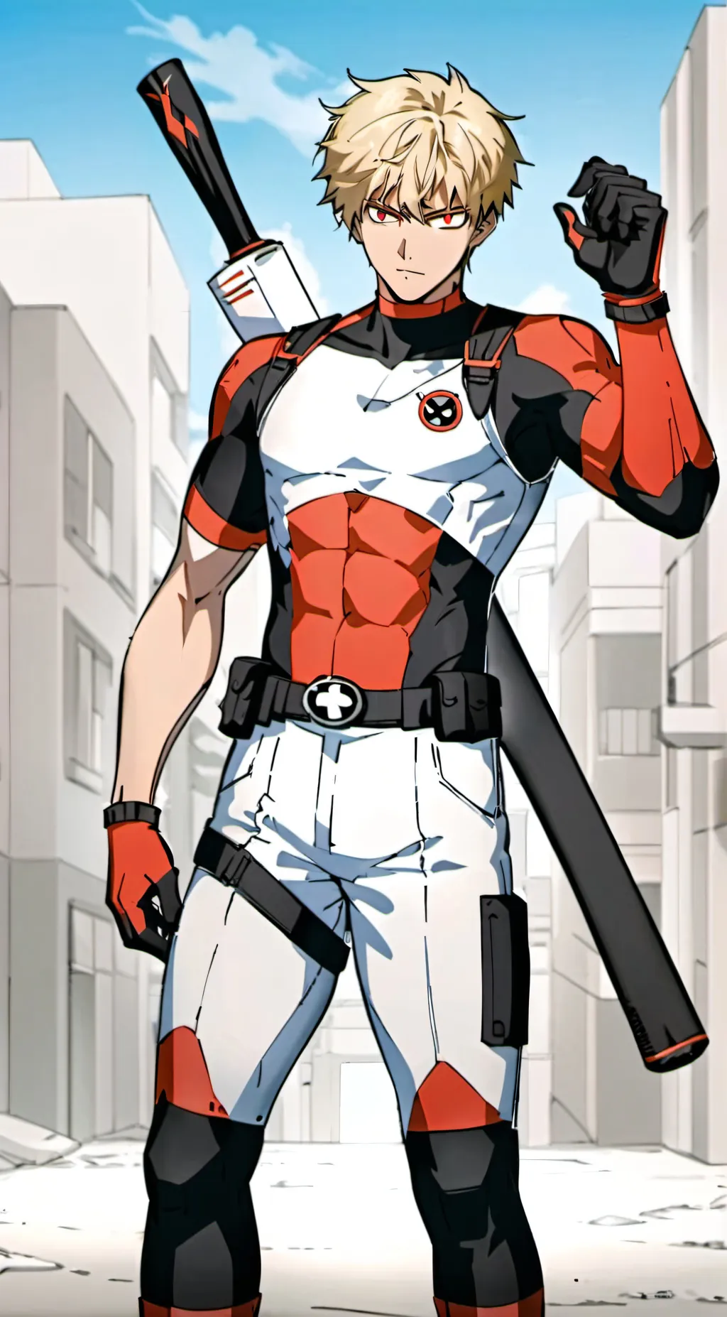 ai character: bakugo (Deadpool) background