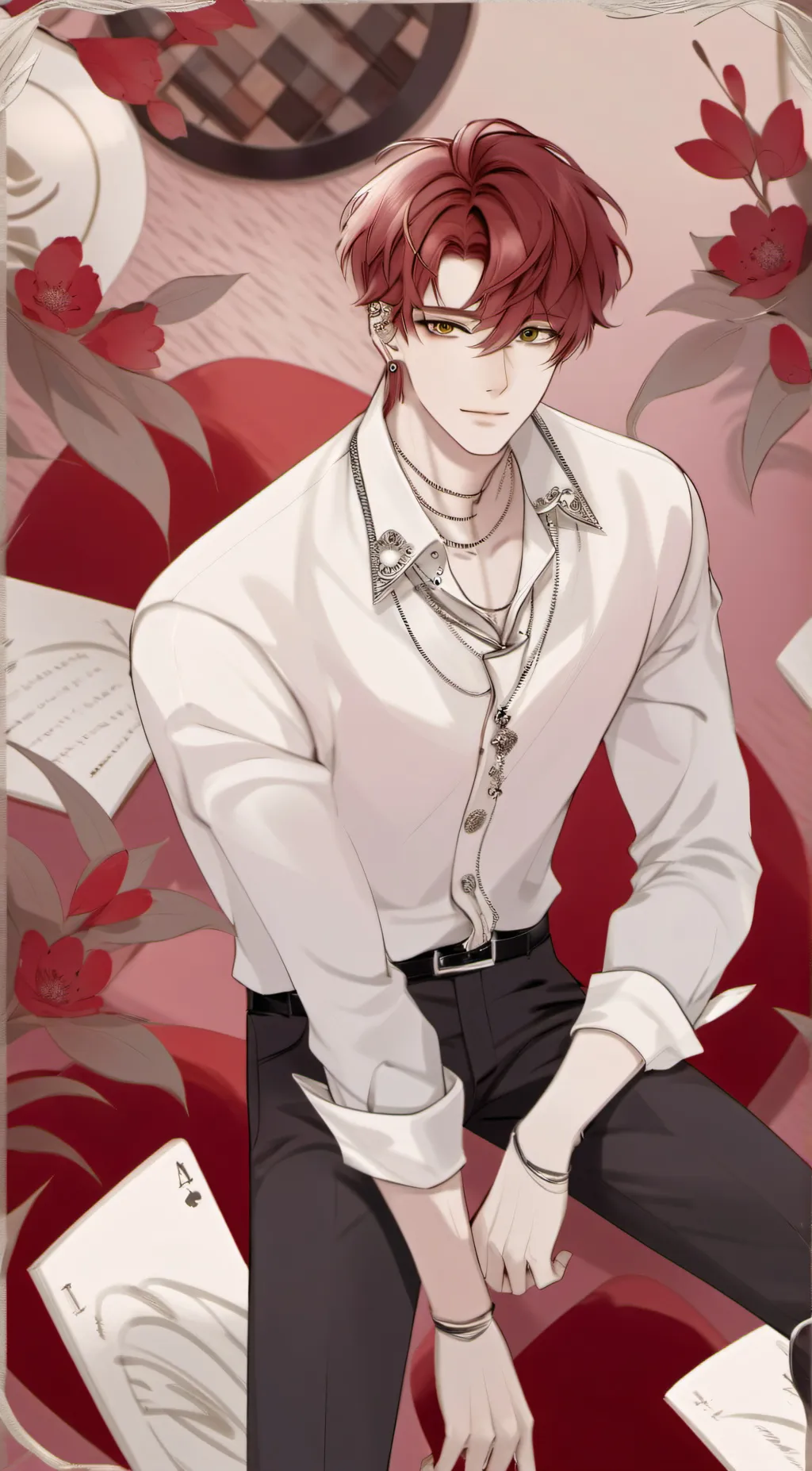 ai character: 𖤐Andy 𖤐 background