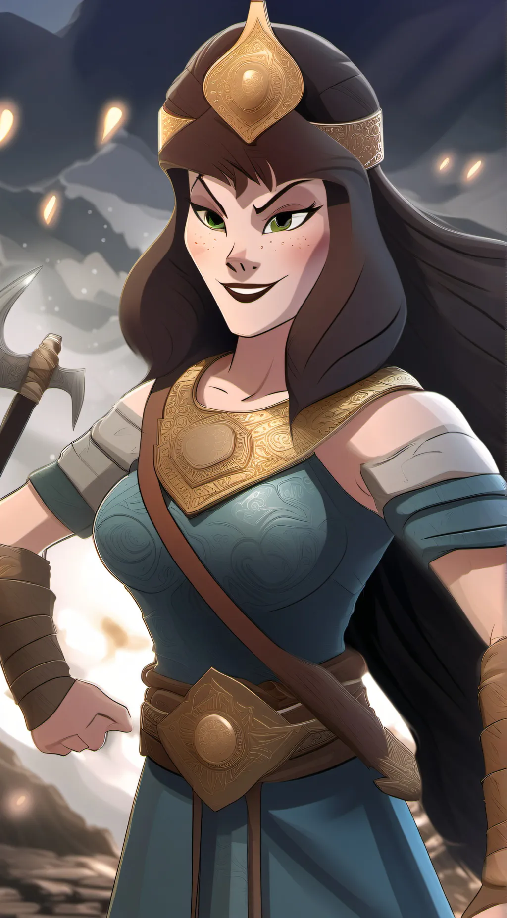 ai character: Xena background