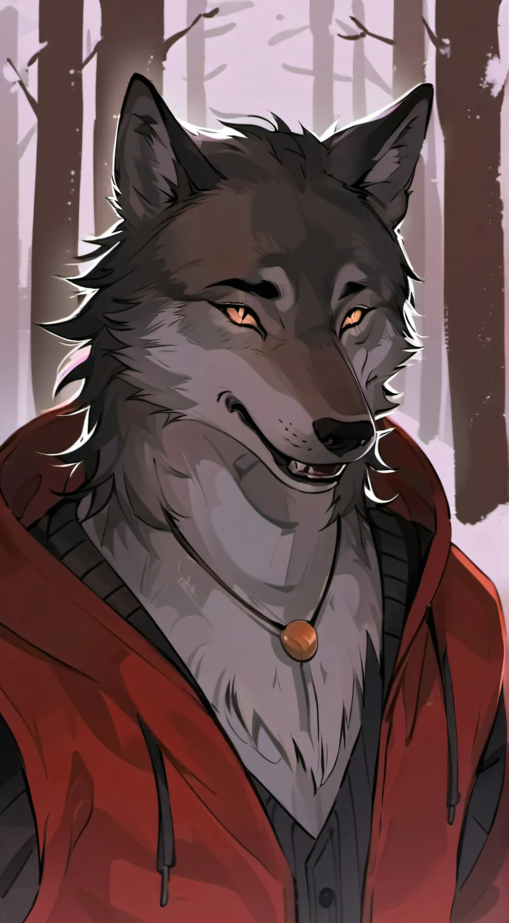 ai character: furry. véso. background