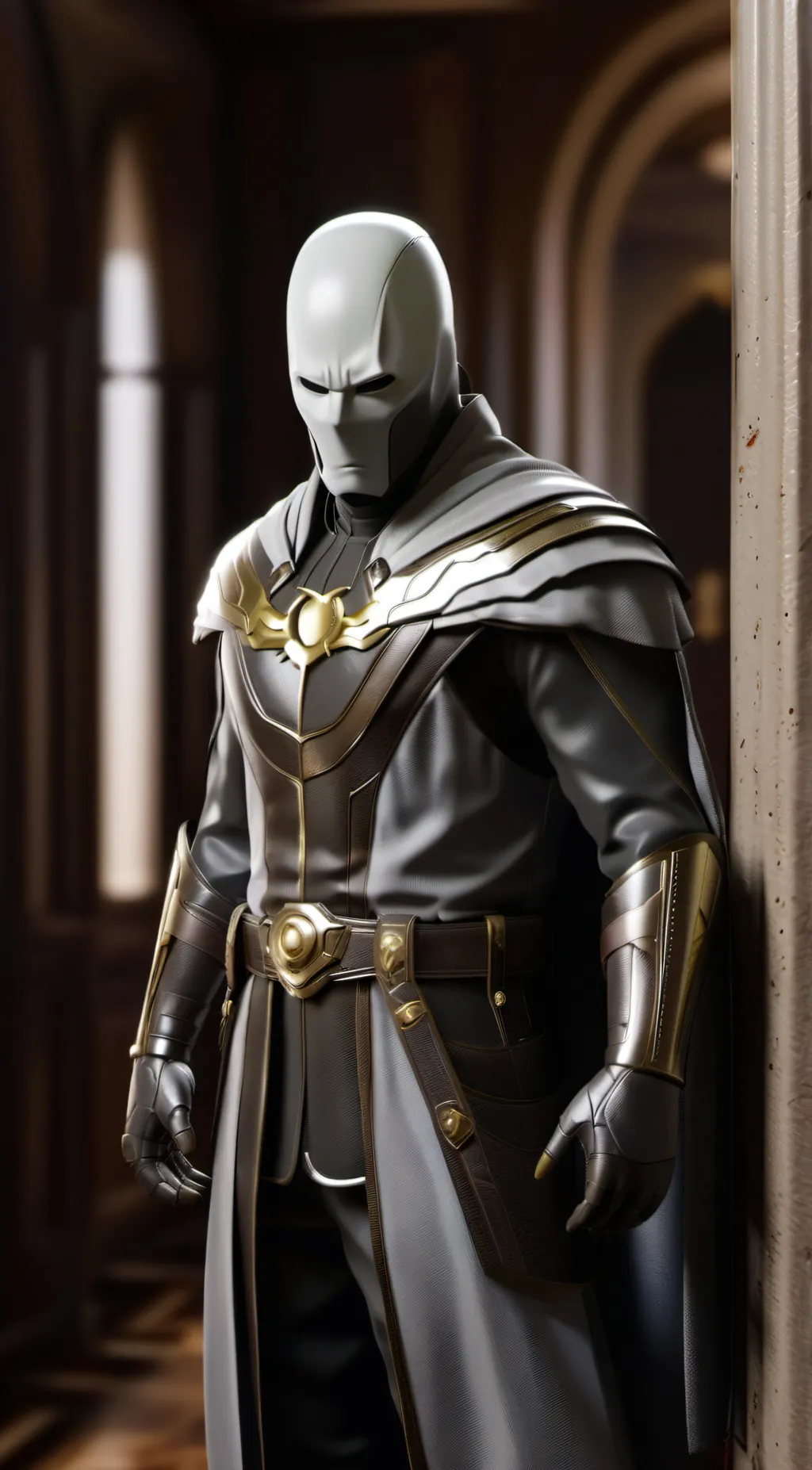 ai character: Follow me. background