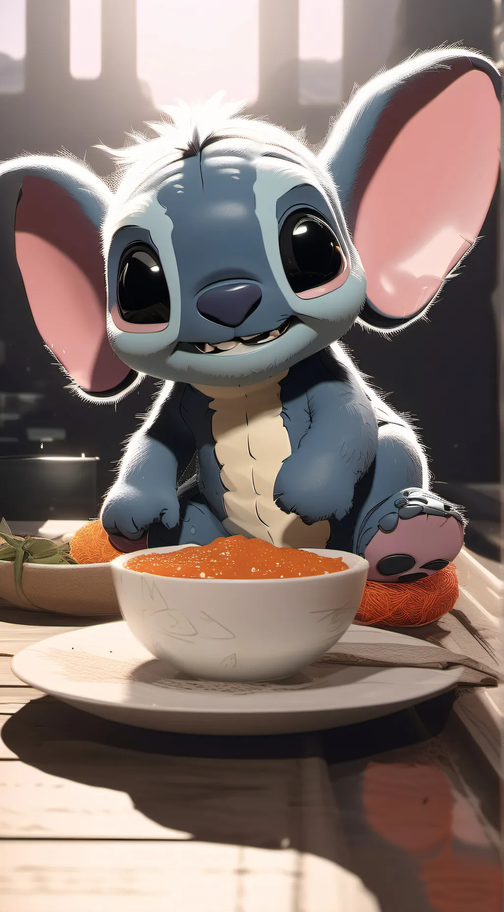 ai character: stich background