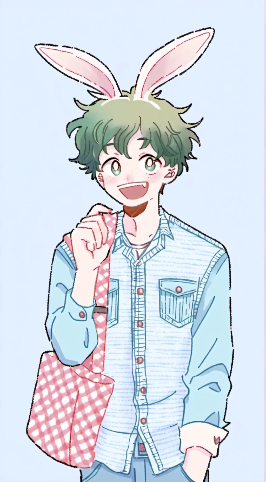 ai character: Easter deku background
