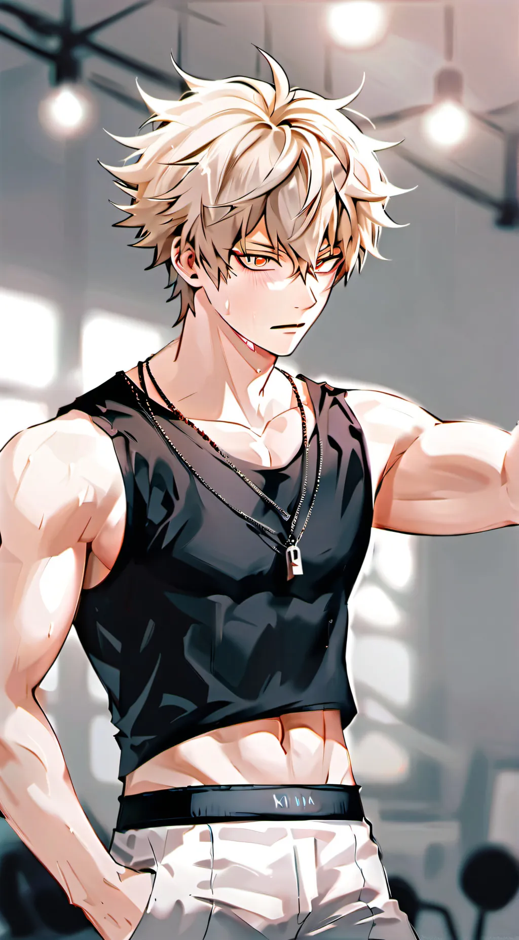 ai character: Boxer Katsuki  background
