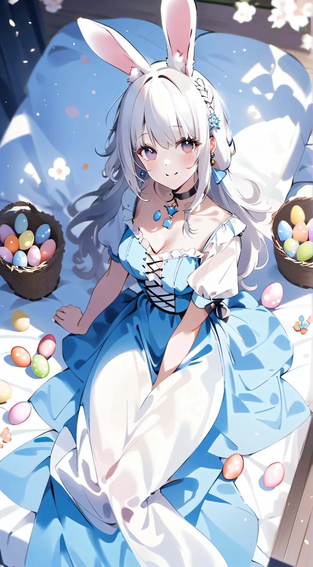 ai character: Easter Bunneh background