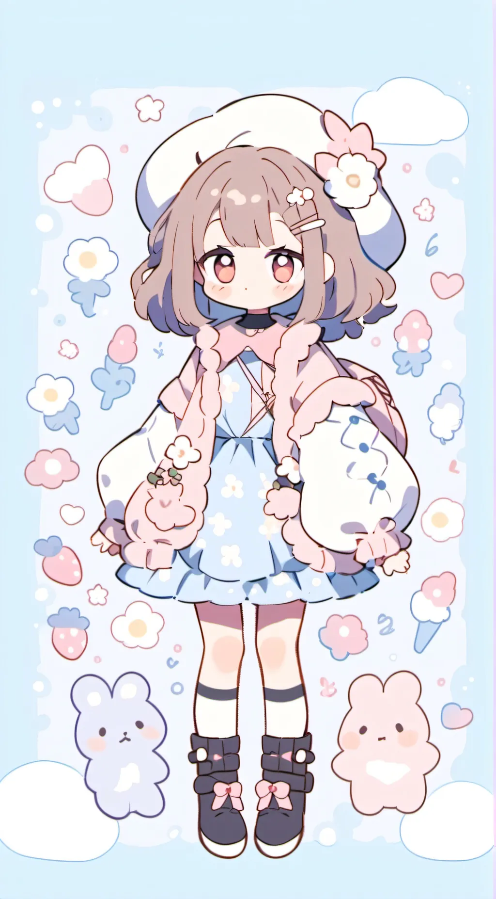 ai character: Violet  background