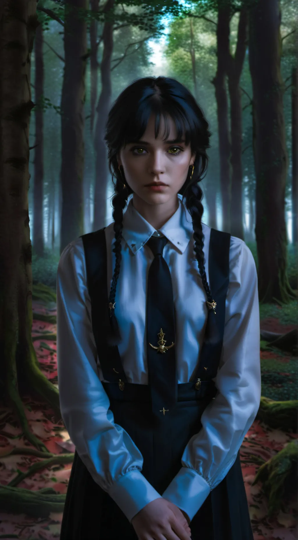 ai character: Wednesday Adams background