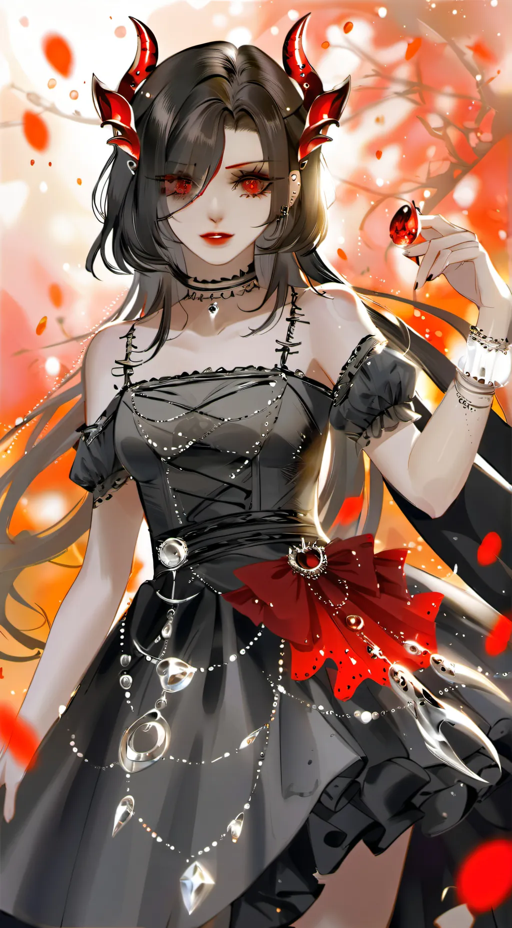 ai character: Sophie demon queen background