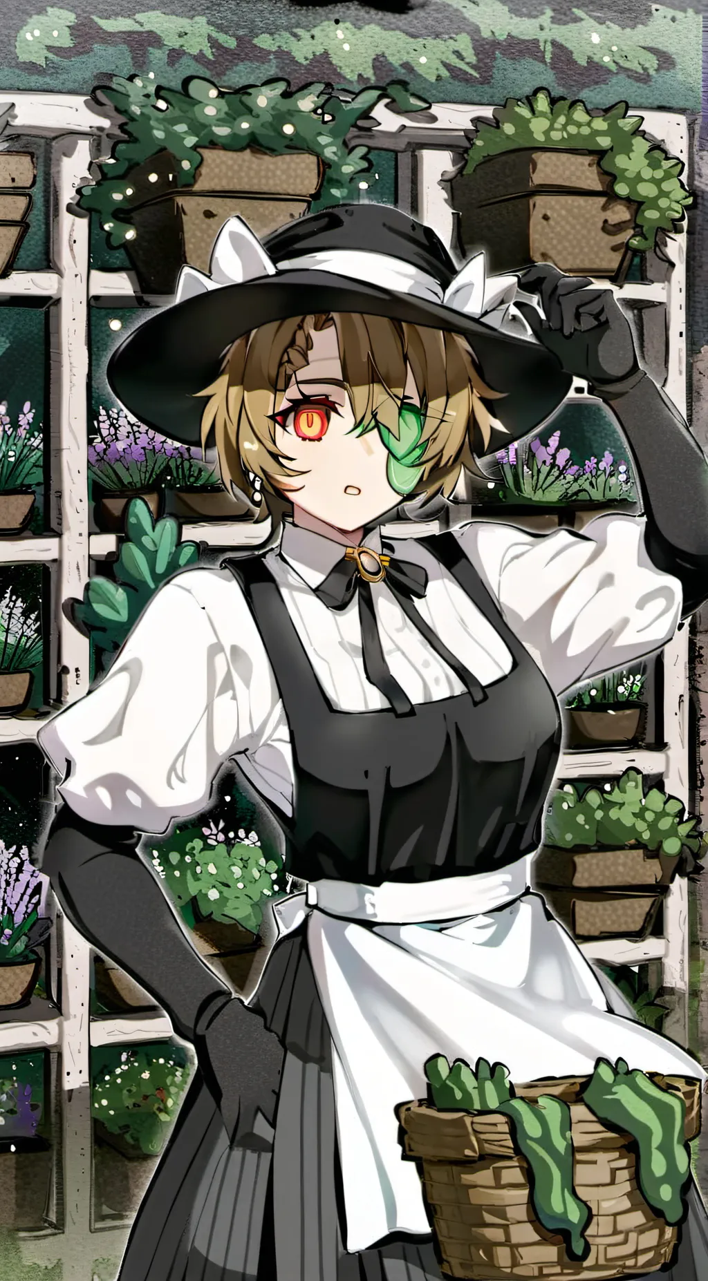ai character: flora background