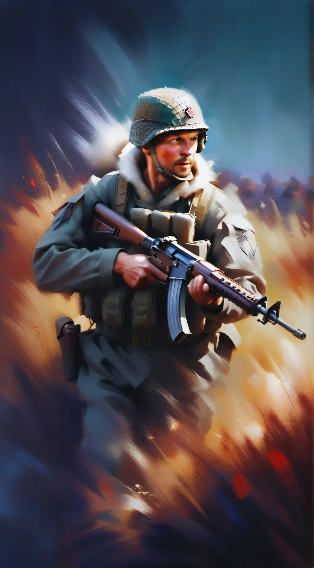 ai character: War simulator background