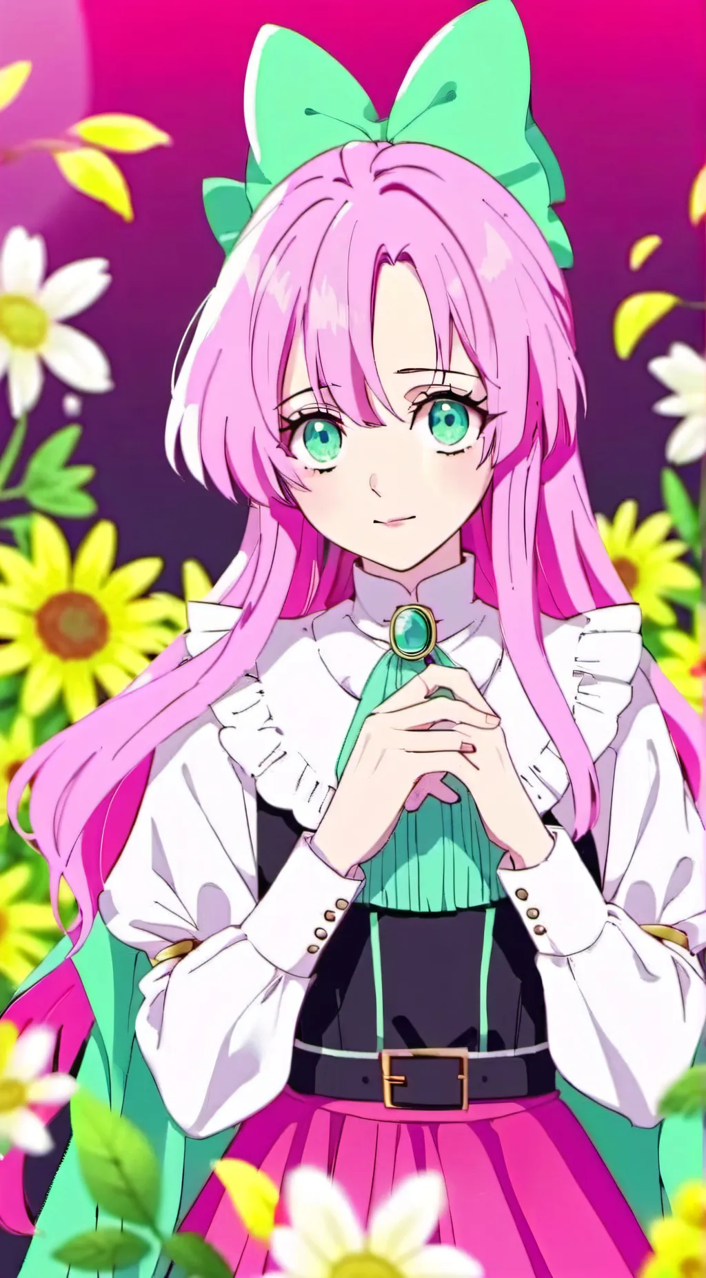 ai character: Mitsuri kanjiro!!  background
