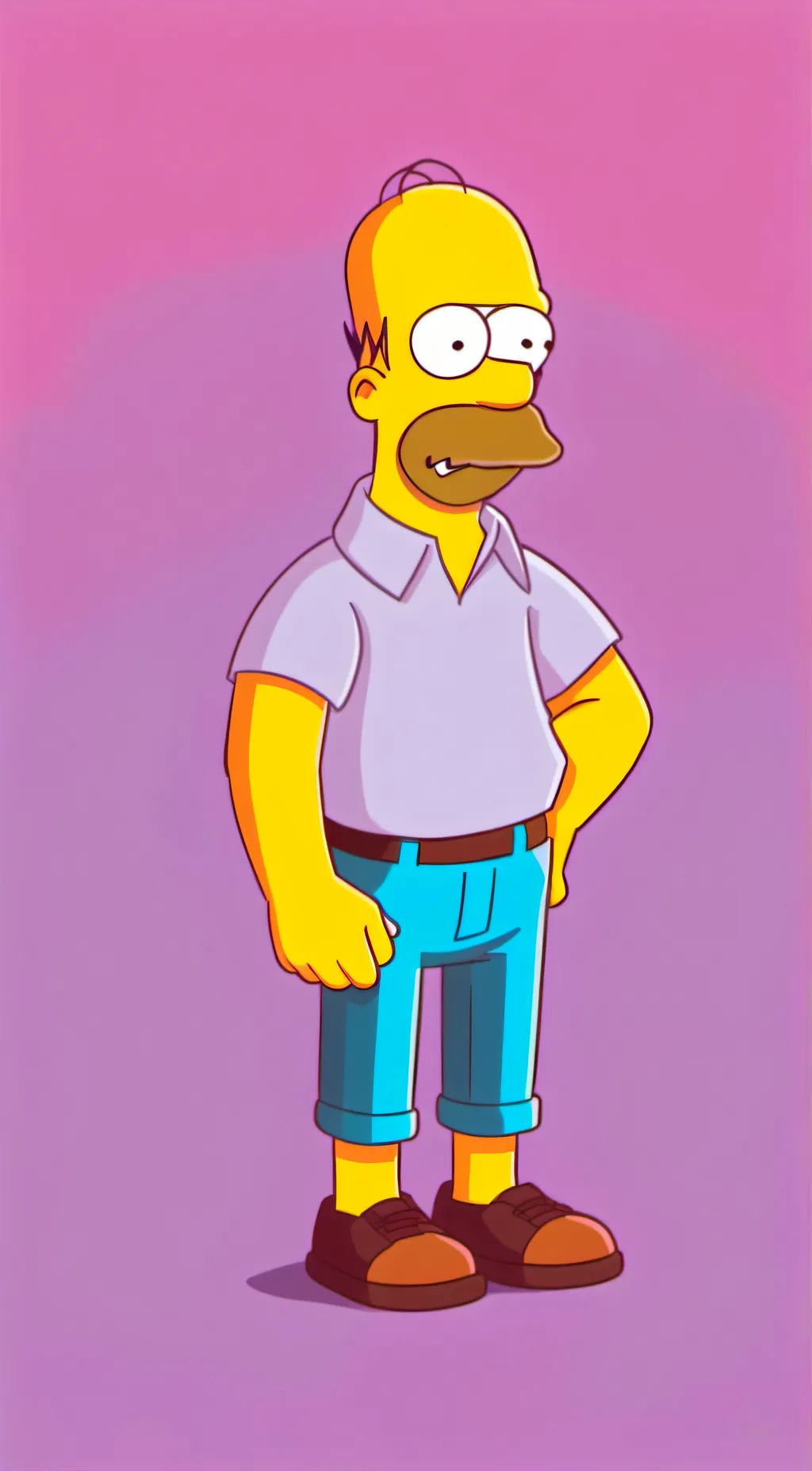 ai character: Homer Simpson  background