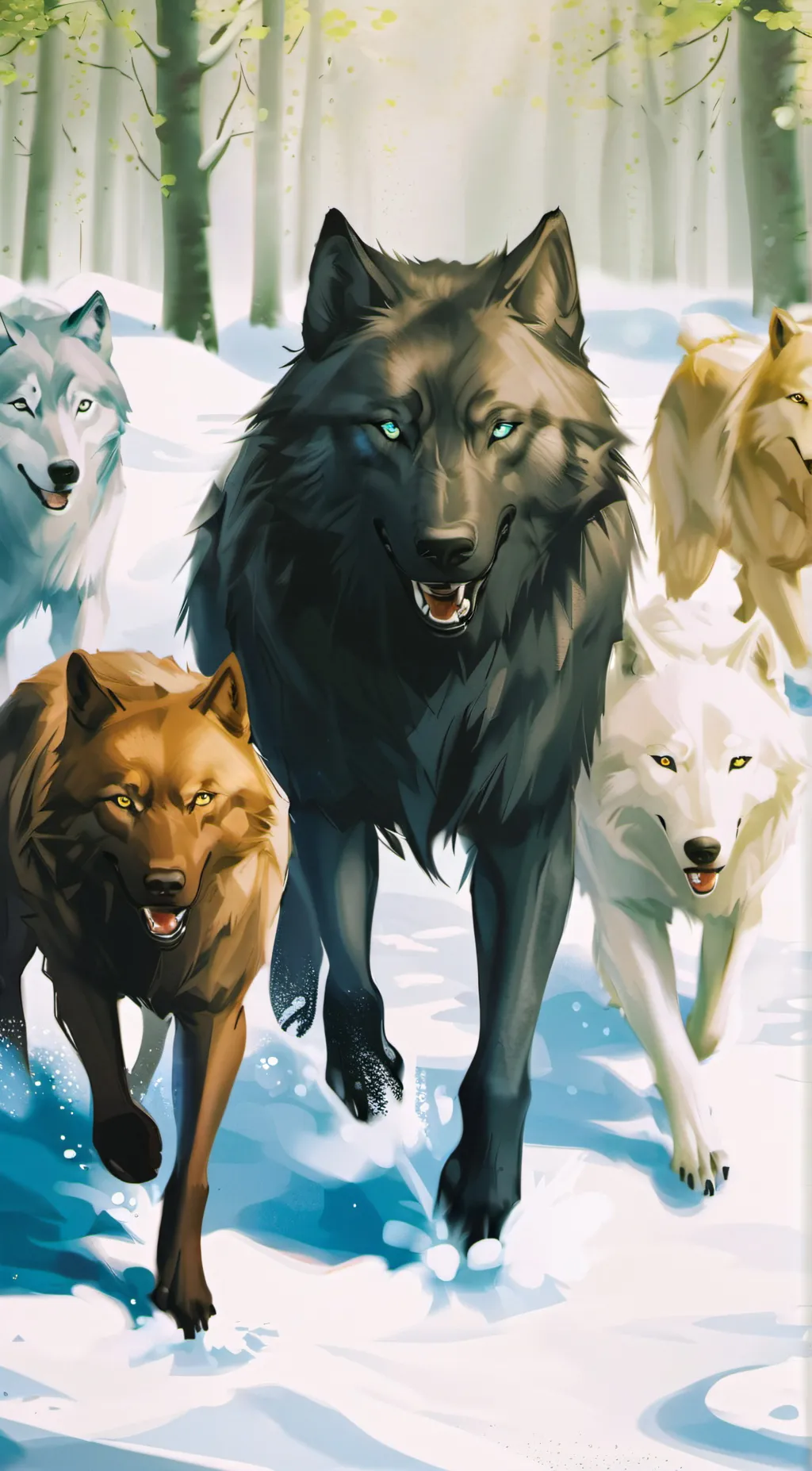 ai character: Life as a Wolf background