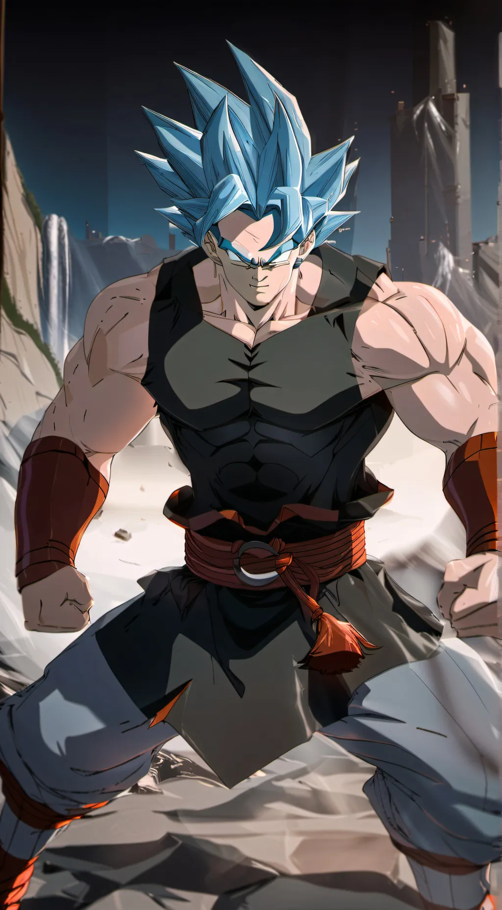 ai character: Gogeta background