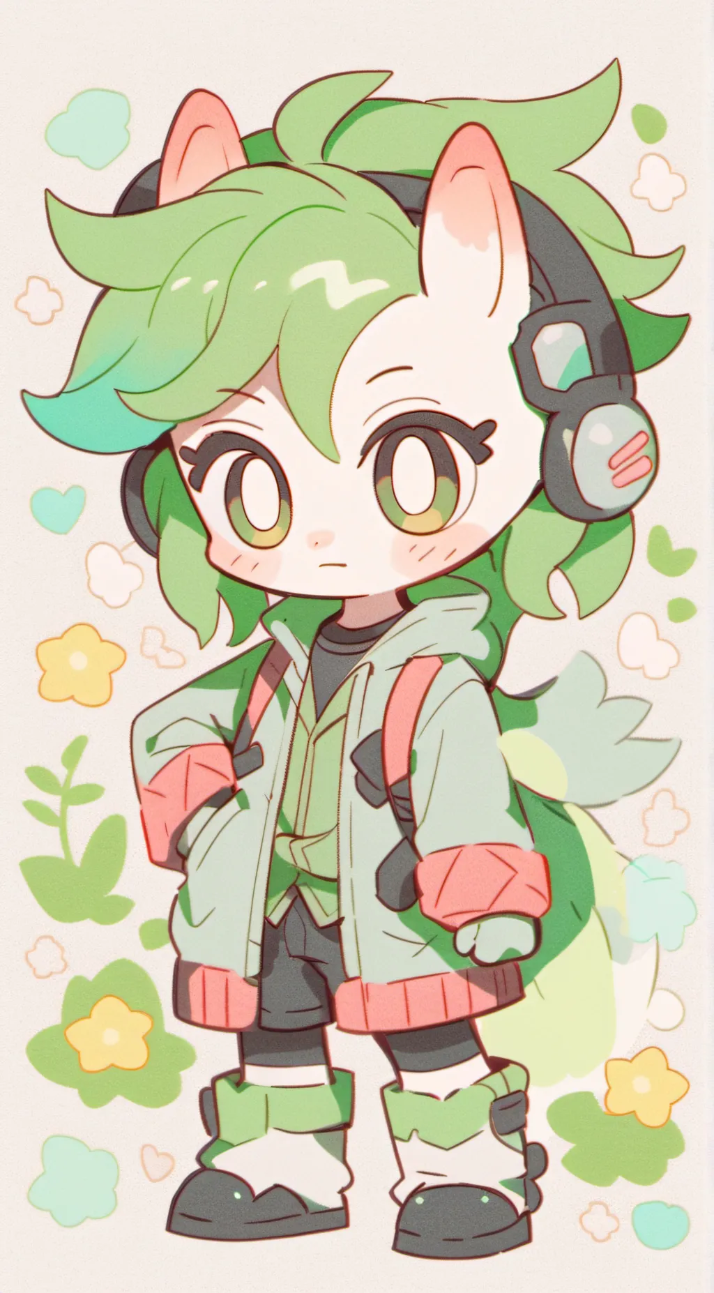 ai character: APPLE BLOSSOM background